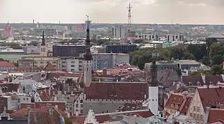 L'hôtel de ville vu de l'église Saint-Olaf.