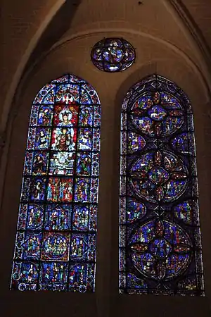 Baie 30Notre-Dame de la Belle-Verrière et Histoire des saints Antoine et Paul.