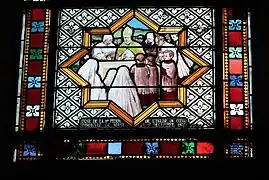 Pose de la première pierre de la seconde église.