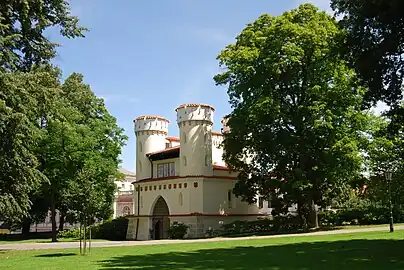 Château de Vlašim : façade.