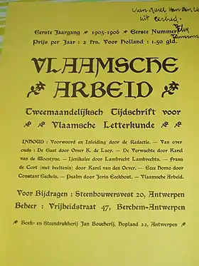 Image illustrative de l’article Vlaamsche Arbeid