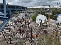 Construction de Voltron Nevera à Europa-Park