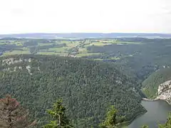 Vue amont du barrage.