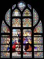 Saint Yves rendant la justice et faisant la charité (baie 10).