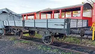 Wagon plat Jho 117544 ex-compagnie des chemins de fer de l'Est.