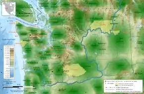 Territoire traditionnel et réserves des tribus amérindiennes de l'État de Washington