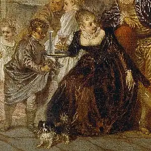 Watteau, Les Plaisirs du Bal - détail - Dulwich Picture Gallery, Londres.