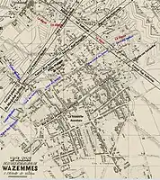 Wazemmes en 1855 surimposition de rues actuelles