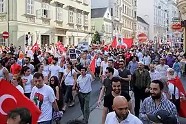 Manifestation pro-palestinienne à Vienne (Autriche).