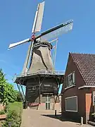 Winsum, moulin : korenmolen de Vriendschap.