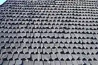 Détail des bardeaux du toit