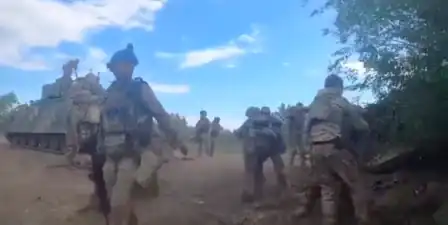 Point d'évacuation de soldats ukrainiens blessés