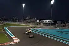 Photo de Vettel, Kubica, Kobayashi et Hamilton à Abou Dabi