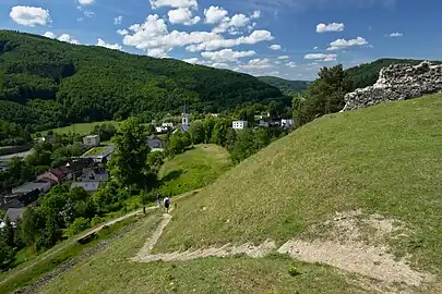 Hoštejn : ruines du château.