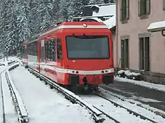 Une Z 850 en gare d'Argentière en janvier 2007.