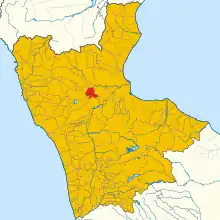 Localisation de San Lorenzo del Vallo