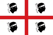 Drapeau de la Sardaigne.