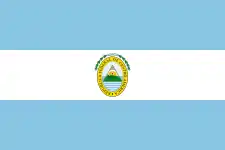 Drapeau national et civil de laRépublique fédérale d'Amérique centrale.