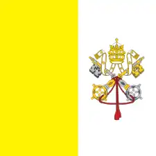 Drapeau du Vatican, version 2023.