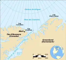 Carte du détroit de Nares.