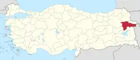Localisation de Ağrı