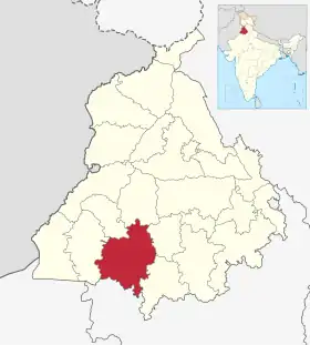 Localisation de District de Bathinda