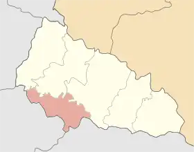 Localisation de Raïon de Berehove