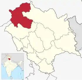 Localisation de District de Chambaचंबा जिला