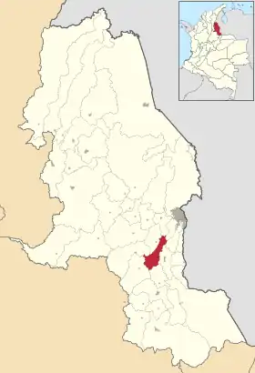 Localisation de Bochalema