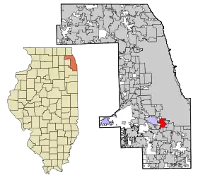 Localisation de Blue Island