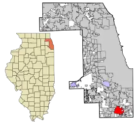 Localisation de Chicago Heights