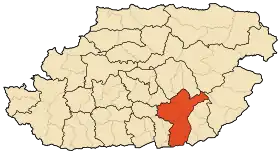 Localisation de Daïra d'Aïn El Hammam