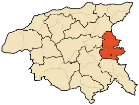 Localisation de Daïra d'Oued Fodda