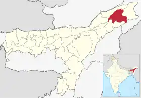 Localisation de District de Dibrugarhডিব্ৰুগড় জিলা