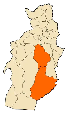 Localisation de Daïra de Bir el-Ater