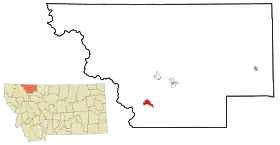 Localisation de East Glacier Park Village