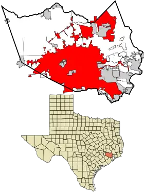 Localisation de Houston