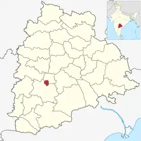 Localisation de District d'Hyderabadహైదరాబాదు జిల్లాحيدراباد زيلا