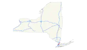 Le parcours de L'Interstate 95 dans l'État de New York