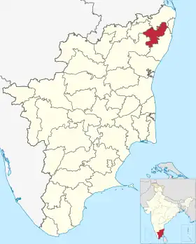 Localisation de District de Kanchipuram