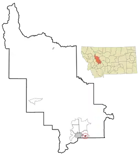 Localisation de East Helena