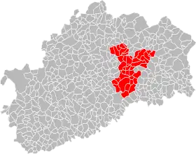 Localisation de Communauté de communes du Triangle Vert