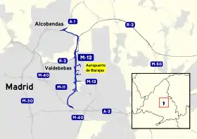 Image illustrative de l’article Autoroute espagnole M-12