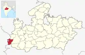 Localisation de District d'Alirajpur