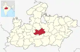 Localisation de District de Raisen