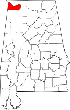 Localisation de Comté de Colbert(Colbert County)