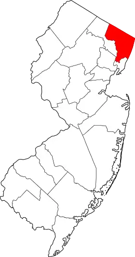 Localisation de Comté de Bergen(Bergen County)