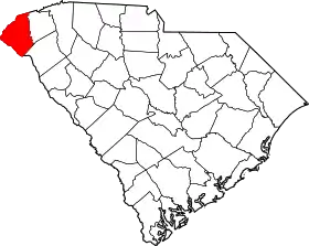 Localisation de Comté d'Oconee(Oconee County)