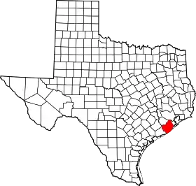 Localisation de Comté de Brazoria(en) Brazoria County
