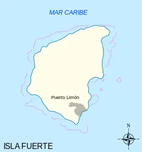 Carte de l'île Fuerte